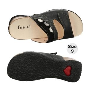 Think! Mizzi Sandals Coin Black 2 Straps Slide